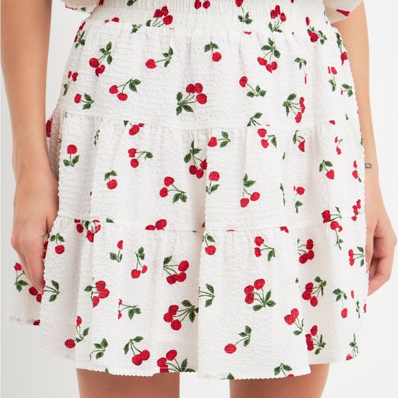 English Factory Dresses & Skirts - ENGLISH FACTORY Cherry Print Mini Skirt